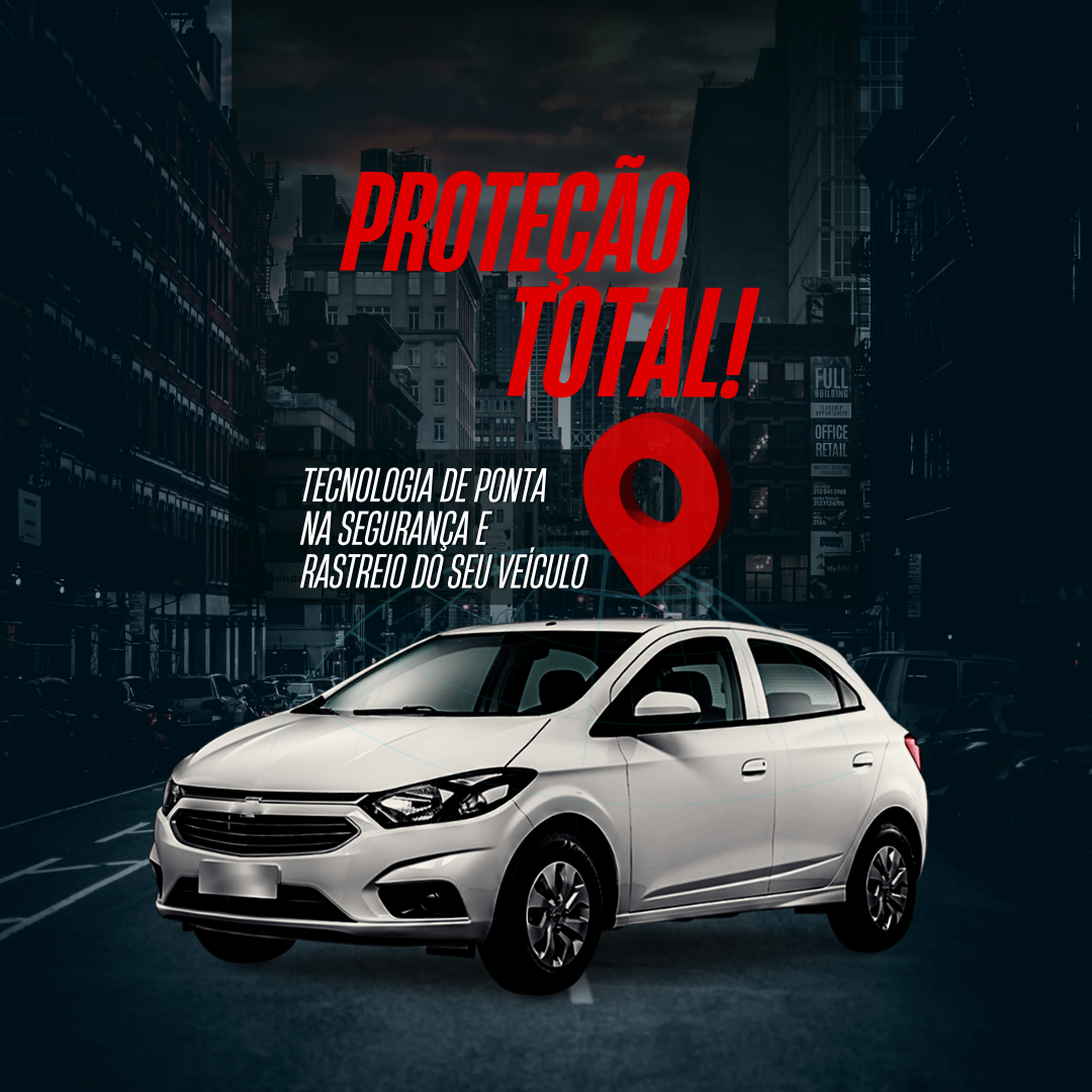 Story do Instagram Anúncio de Proteção Total Veicular Tecnológico Azul (1080 x 1080 px)